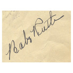 Babe Ruth Signed + Framed Display