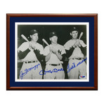 Mickey Mantle + Joe DiMaggio + Ted Williams Signed Photo