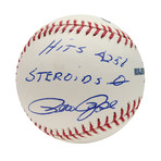 Pete Rose // Hits 4256 + Steroids 0 // Autographed Baseball