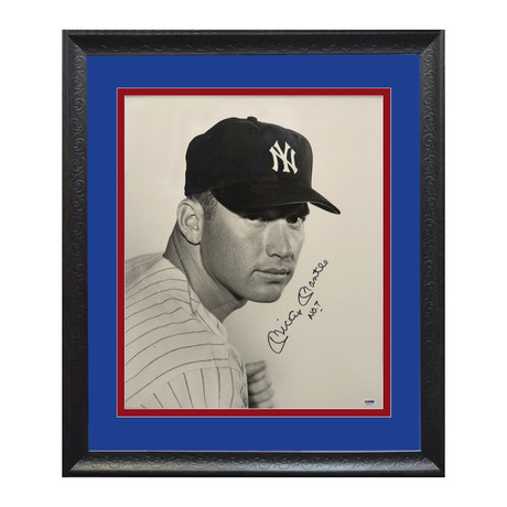 Mickey Mantle Signed Portrait Photo