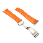 Alligator Embossed Apple Watch Strap // Tan (38mm // Stainless Steel Clasp)