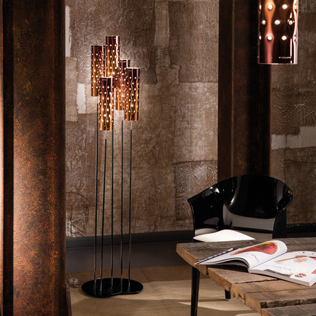 Dimple Floor Lamp // Penta (Emerald)
