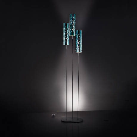 Dimple Floor Lamp // Trio (Emerald)