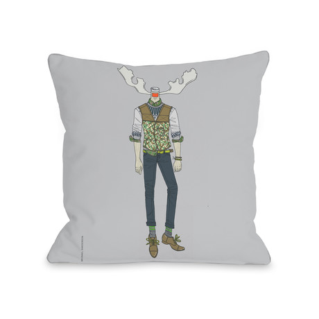 Antler Man // Pillow (16"L x 16"W)