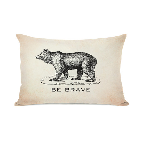 Vintage Bear Be Brave // Pillow