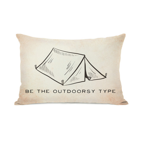 Vintage Tent Outdoorsy Type // Pillow