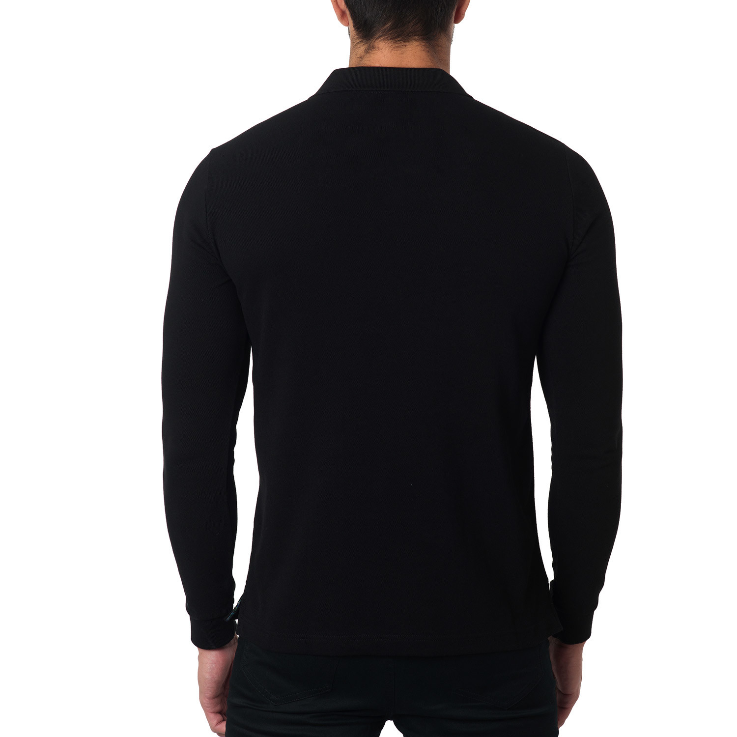 Long-Sleeve Polo // Black (S) - Jared Lang - Touch of Modern