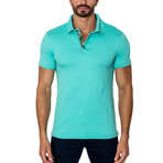 Short-Sleeve Polo // Turquoise (L)