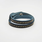 Don Collection // Double Wrap Blue + Crème Stitches (Size 8)