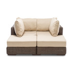 Outdoor Movie Lounger (Melon Sunbrella Cover)