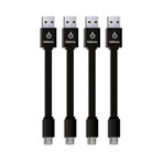 CableLinx Charge Cable // MicroUSB // Set of 4 (Black)