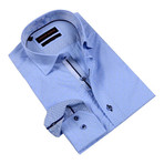 Daisy Field Button-Up Shirt // Blue (S)