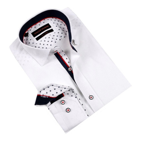 Daisy Cuff Button-Up Shirt // White (M)