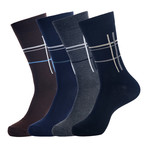 Deco Criss Cross Sock // Assorted // Set Of 4