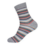 Colored Thin Striped Sock // Assorted // Boxed Set Of 5
