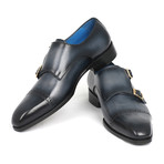 Cap-Toe Double Monkstraps // Navy (Euro: 39)