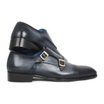 Cap-Toe Double Monkstraps // Navy (Euro: 39)