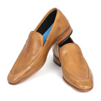 Men's Perforated Leather Loafers // Beige (Euro: 38)