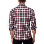 Gingham Button-Up // Maroon (2XL)