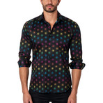 Wish Upon a Star Button-Up Shirt // Black Multi (L)