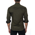 Plaid Long-Sleeve Button-Up // Olive (2XL)