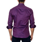 Long-Sleeve Button-Up // Purple (S)