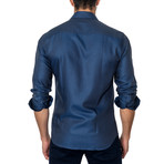 Long-Sleeve Button-Up // Blue (M)