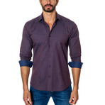Long-Sleeve Button-Up // Maroon (M)