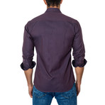 Long-Sleeve Button-Up // Maroon (L)