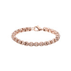 Box Link Bracelet // Rose Gold