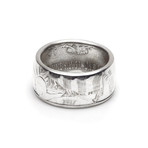 2017 Silver Eagle Dollar Coin Ring (Size 8)