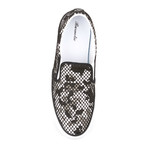 Skid II Textured Slip-On Sneakers // Black + White (US: 11)