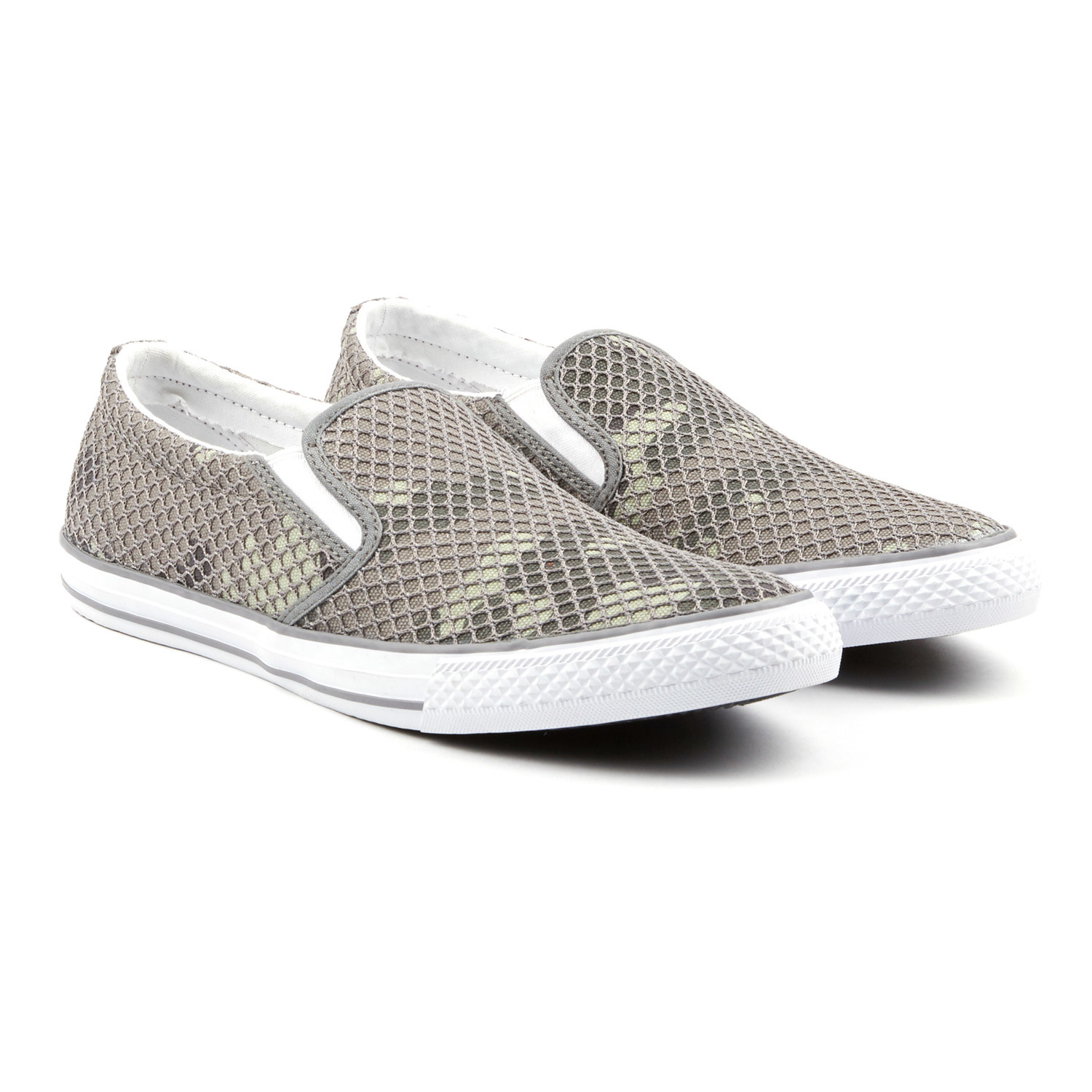 Skid II Textured Slip-On Sneakers // Grey + Olive (US: 8) - Burnetie ...
