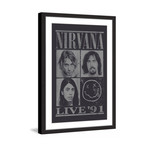 Nirvana Live '91 // Framed Print (12"W x 18"H x 1.5"D)