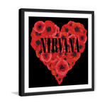 Nirvana Floral Heart // Framed Print (12"W x 12"H x 1.5"D)