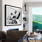 Nirvana Tub Sitting // Framed Print (12"W x 12"H x 1.5"D)