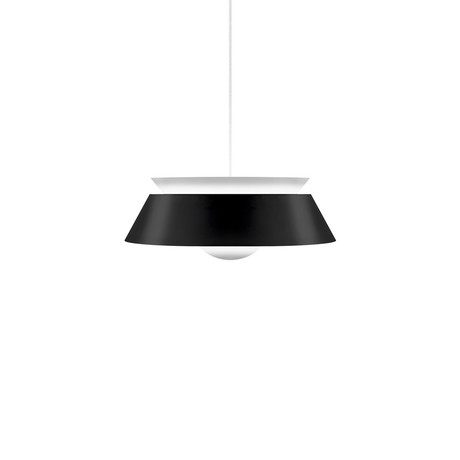 Cuna Black Pendant Light // White Cord (Hardwired)