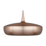 Clava Dine Brushed Copper Pendant Light (White Cord)