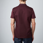 Classic Polo with Contrast Placket // Burgundy (2XL)