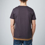 Leo Long Curved Hem Tee // Iron Ore (L)