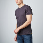 Leo Long Curved Hem Tee // Iron Ore (L)