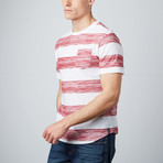 Luis Long Curved Hem Tee // Cardinal Red (L)