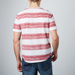 Luis Long Curved Hem Tee // Cardinal Red (L)