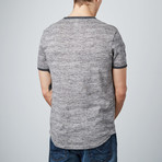 Sidney Curved Hem Ringer Tee // Iron Ore (XL)