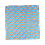 Boxed Floral Silk Hankie // Blue