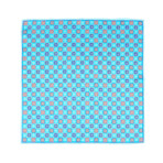 Boxed Floral Silk Hankie // Teal