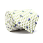 Basket Weave Paisley // Green + Blue