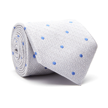 Textured Dot // Silver + Blue