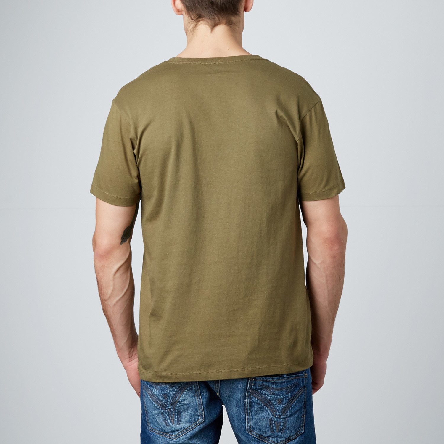  Combed  Cotton  Tee Military S J Taverniti Touch 