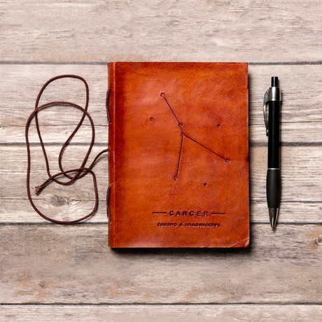 Handmade Leather Journal // Cancer